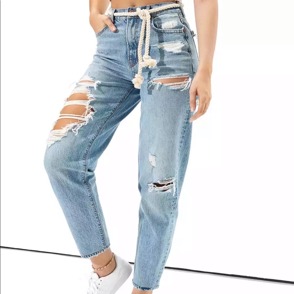 american eagle relaxed mom jeans